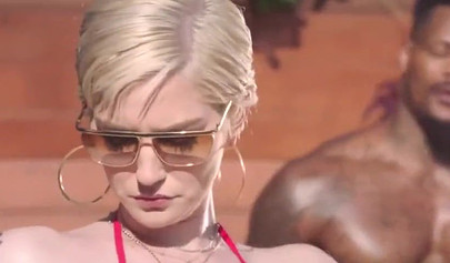 Horny blonde teen Skye Blue milking her first big black cock