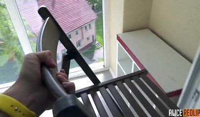 Horny amateur blonde cumshot after hard doggystyle and blowjob