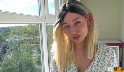 Horny amateur blonde cumshot after hard doggystyle and blowjob