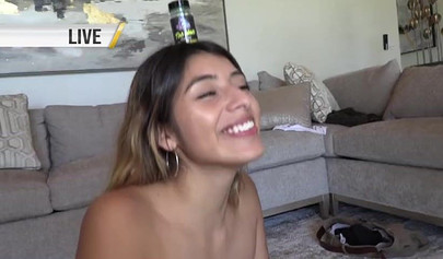 Beautiful blonde teen Kenzie Madison cumshot after hardcore fucking