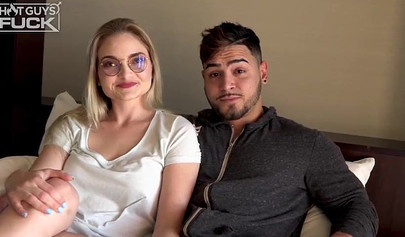 Inked-up muscular hunk shoving his cock inside Kenzie Madison's cunt