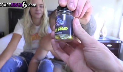 Inked-up muscular hunk shoving his cock inside Kenzie Madison's cunt