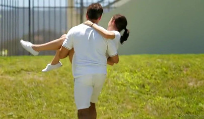 Lovely brunette Dillion Harper screws her tennis coach
