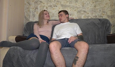 Naughty man cheats on his wife with a blonde teen