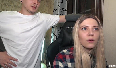 Naughty man cheats on his wife with a blonde teen