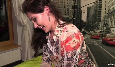 Tattooed milf with big boobs fucking a young man's shaft