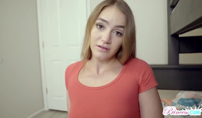 Insatiable brunette Kenzie Madison cumming all over a throbbing cock