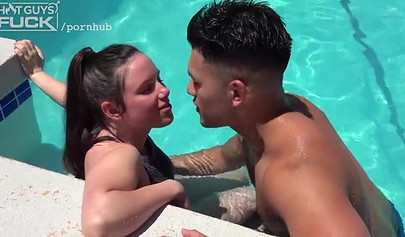 Muscular Latino stud drilling a white girl's pink twat