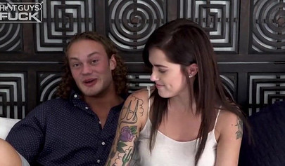 Muscular Latino stud drilling a white girl's pink twat