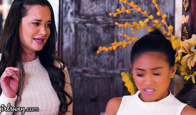 Interracial lesbian fuck for Gia Paige and Ember Snow