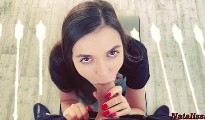 Cumshot compilation with the beautiful cock sucking babe Natalissa