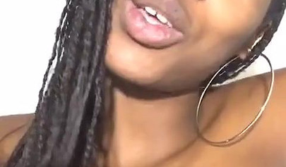 Creamy fingering orgasm for the black slut Badgurldnay
