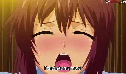 Busty babe fucks hard in a nasty hentai video