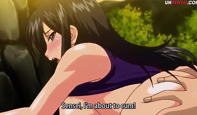 Busty babe fucks hard in a nasty hentai video