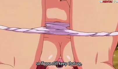 Busty babe fucks hard in a nasty hentai video