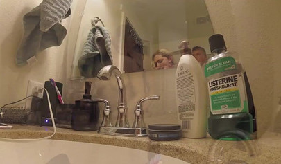 Hot blonde Forest Taylor has passionate sex in the bathroom