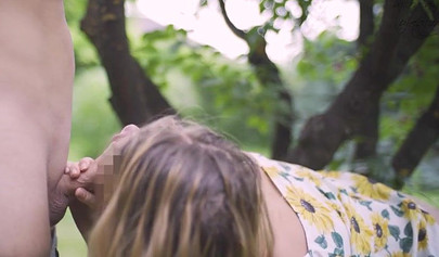 Morning pleasure and a wet creampie in public