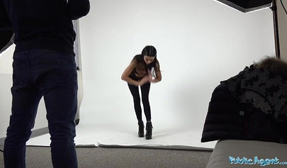 Busty teen skank Shalina Devine in real public sex