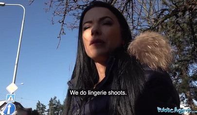 Busty teen skank Shalina Devine in real public sex