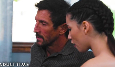 Daddy Tommy Gunn caught the naughty teen fingering her snatch