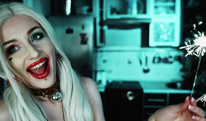 Petite Harley Quinn is one nasty little skank