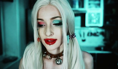 Petite Harley Quinn is one nasty little skank