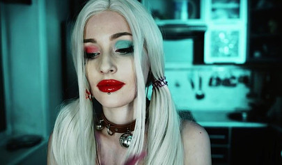 Petite Harley Quinn is one nasty little skank