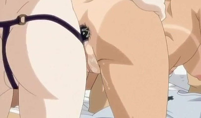 Uncensored Hentai featuring horny teens in a rough threesome