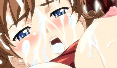 Uncensored Hentai featuring horny teens in a rough threesome