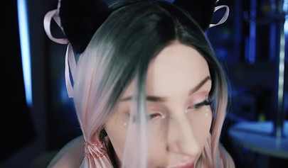 Inked-up babe with ponytails loves engaging in a kinky roleplay