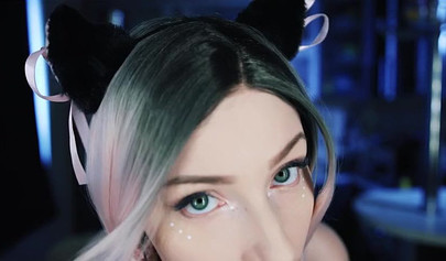 Inked-up babe with ponytails loves engaging in a kinky roleplay