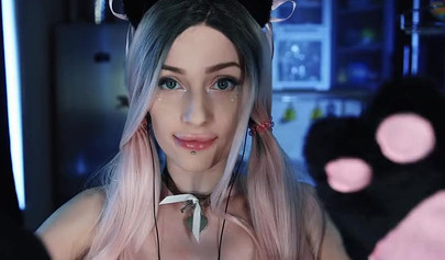 Inked-up babe with ponytails loves engaging in a kinky roleplay