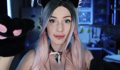 Inked-up babe with ponytails loves engaging in a kinky roleplay