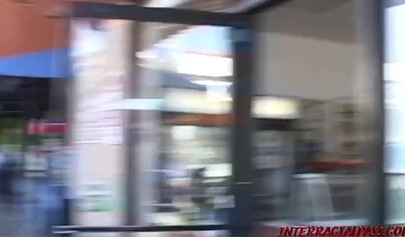 Ebony monster cock stretching Lynn Pleasant's tight pussy