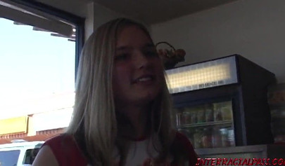 Ebony monster cock stretching Lynn Pleasant's tight pussy