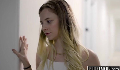 Bearded man shoves his mature cock up Riley Star's mouth