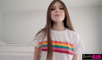 Long-haired nymphet Winter Jade boasts a deep throat