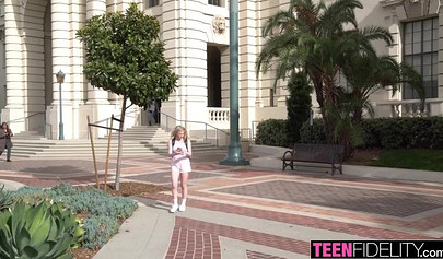 Big ass blonde Melody Marks creampied and drilled doggy style