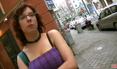 Nerdy teen uses her huge tits to pleasure a shaft