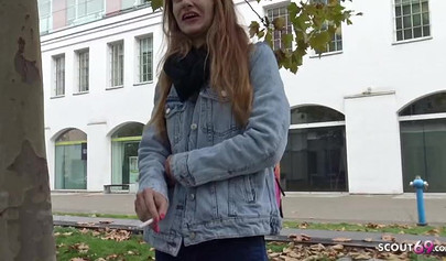 Inked-up German girl gets picked up and pussy fucked hardcore