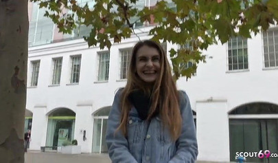 Inked-up German girl gets picked up and pussy fucked hardcore