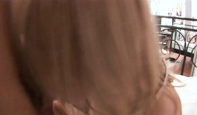 Blonde college teen in lingerie loves rough anal sex