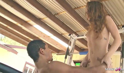 Sultry Redhead Teen Jessi Palmer Drilled Hard in Public With BBC