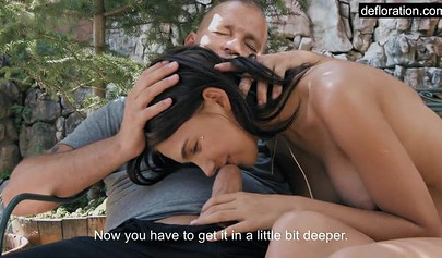 Sexy Brunette Giving A Blowjob And Gets Hardcore Fucked