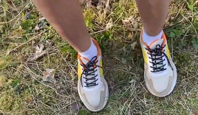 Horny Amateur German Teen Giving A Sloppy Blowjob Outdoors