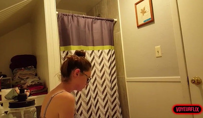 Busty Amateur Teen Stripping In The Bathroom On Hidden Camera
