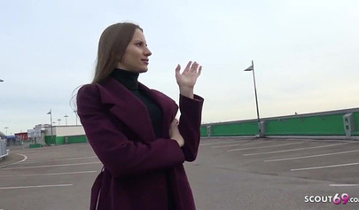 Skinny Teen With Small Tits Fucked A German Scout For Money