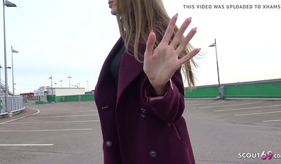 Skinny Teen With Small Tits Fucked A German Scout For Money