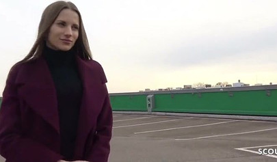 Skinny Teen With Small Tits Fucked A German Scout For Money