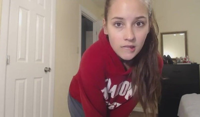 Teenage athlete Theyogn strips down naked and shows her slender body